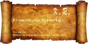 Krompaszky Ruperta névjegykártya